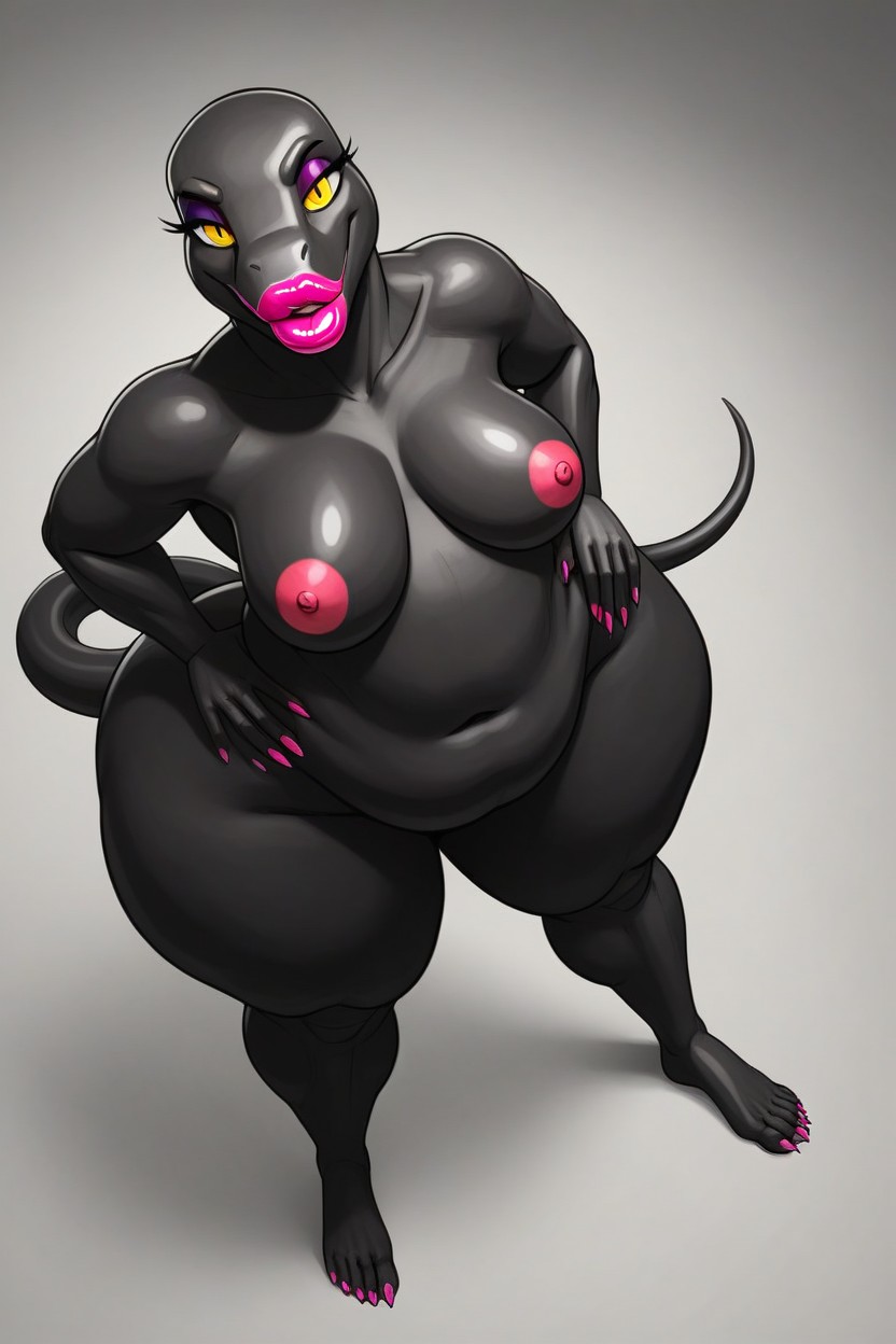 All Black Body, De Pie, 18+ Furry IA