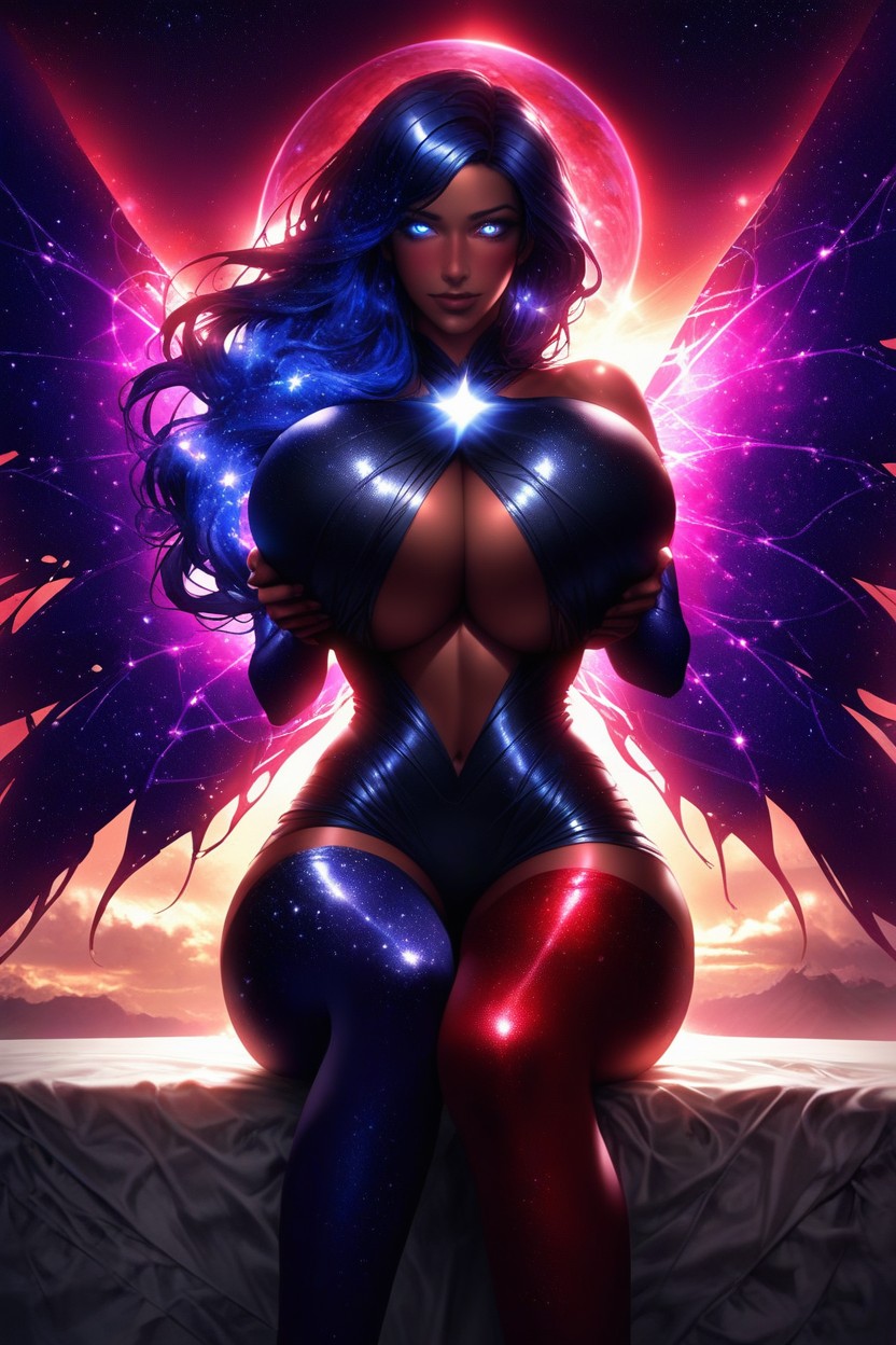 Calm, Voluptuous, Red Cosmic Clothes Hentai AI Porn