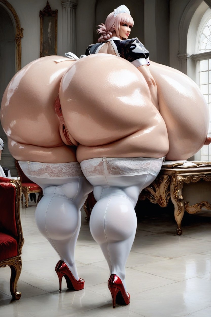 Extreme Giant Ass, Extreme Hyper Ass, Maid Headdress AI Porn
