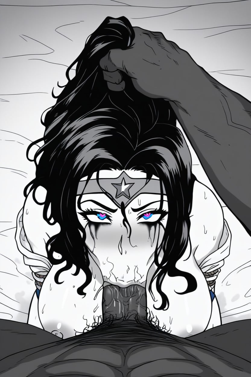 Mouth Agape, Spanked, Hand Print, Fit Hentai AI Porn