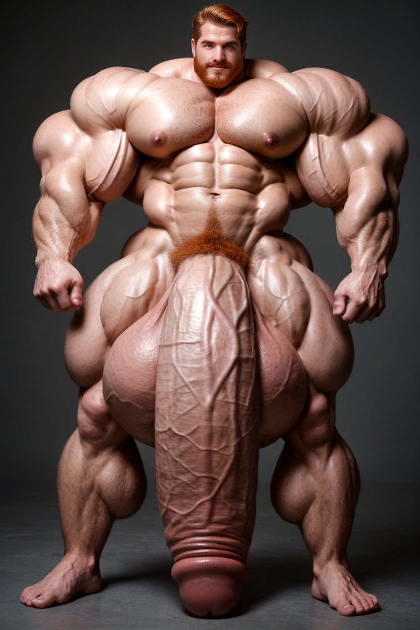Hyper Cock Man, Massive Balls, Big Balls AI Gay Porn