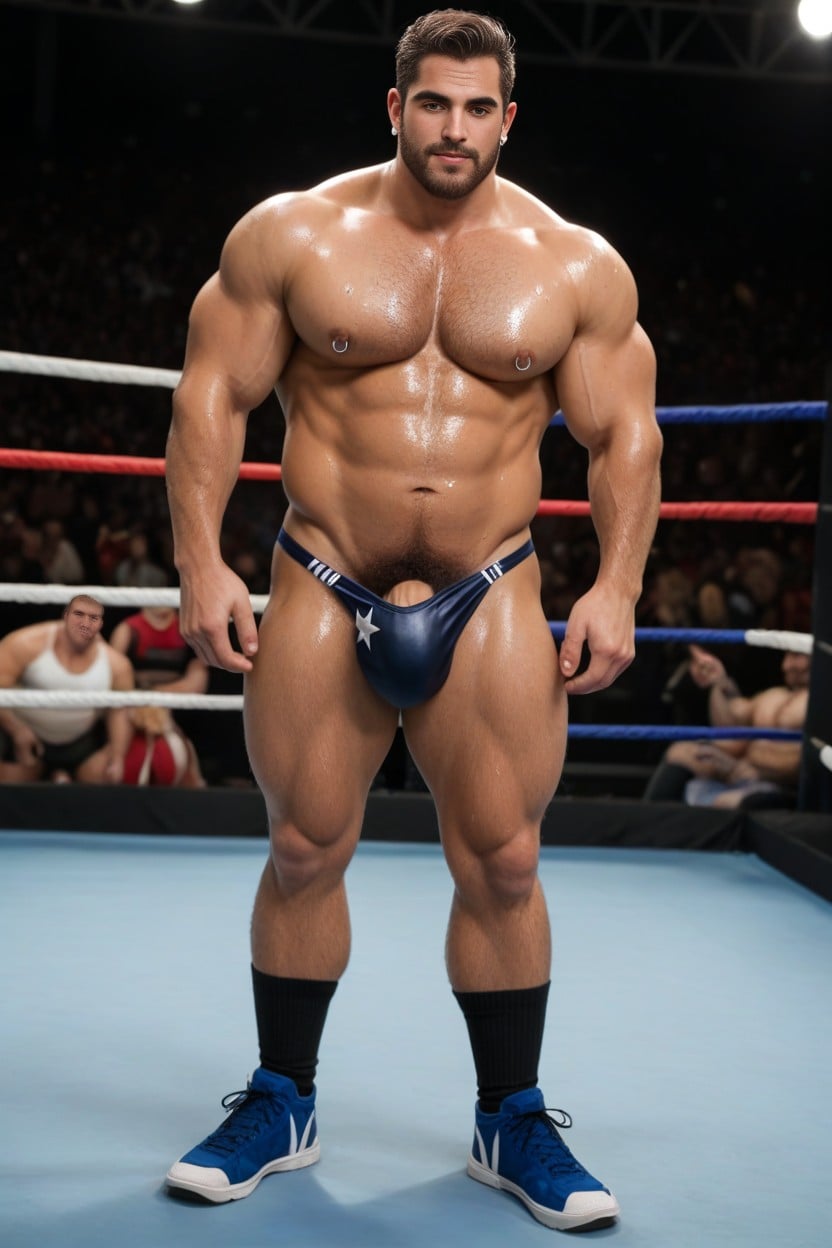 Greasy, Hairy Pecs, Looking At Viewer AI Gay Porn