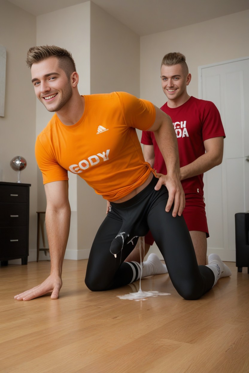 Straight, Rough Anal, Long Soccer Socks AI Gay Porn