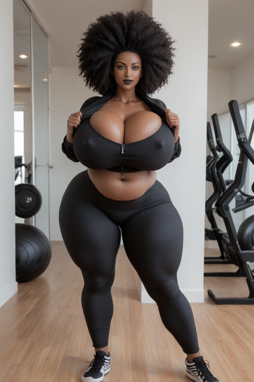 Massive Thighs, Afro, Chubby AI Porn