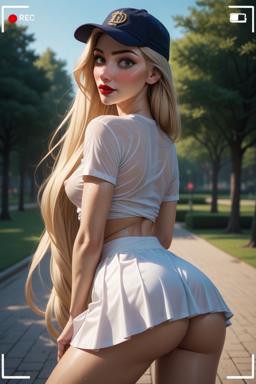 Backview, Rapunzel, Blonde AI Porn
