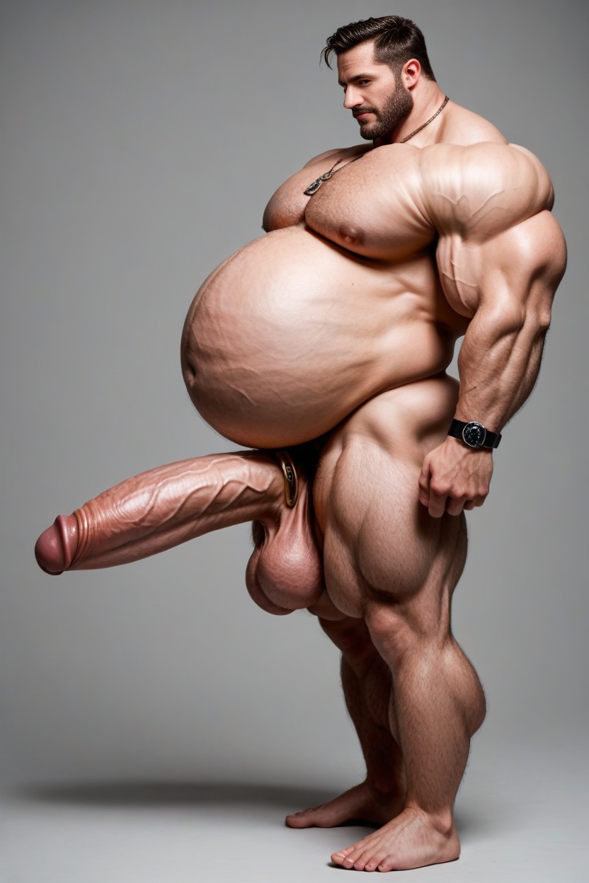 Nude, Body Hair, Long Legs AI Gay Porn
