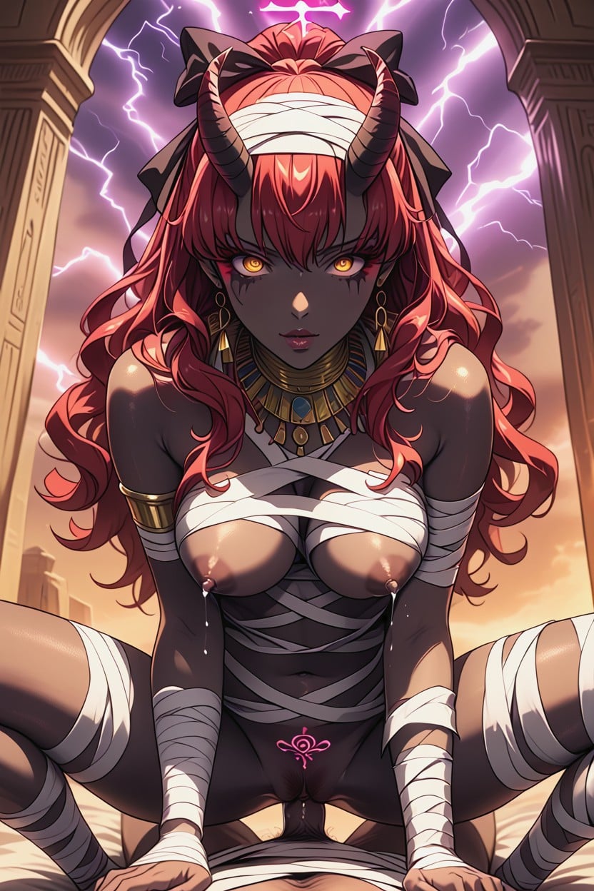 Devil, Pov Cowgirl, Lots Of Mummy Bandages Hentai AI Porn