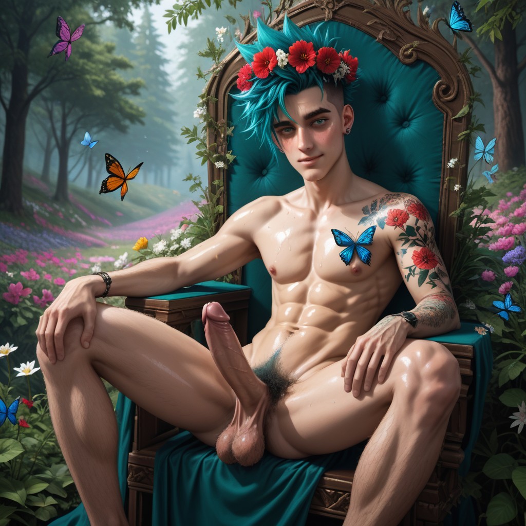 Sagging Hairy Balls, 18+, Flowers AI Gay Porn