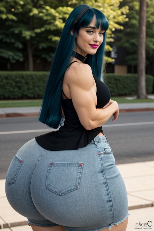 Botox Lips, Glossy Purple Lipstick, Steroid Thighs Porno IA