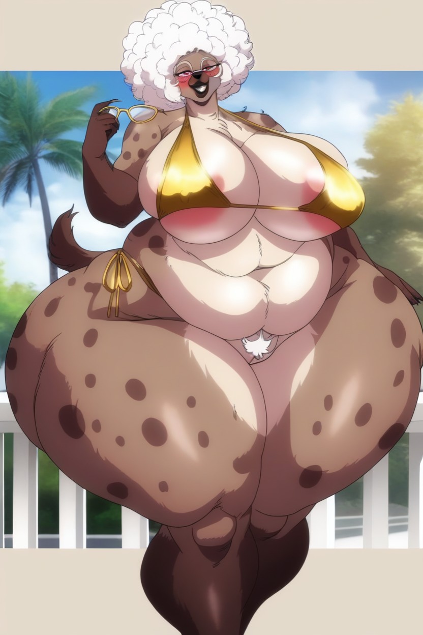 18+, Hyena, Glasses Furry AI Porn