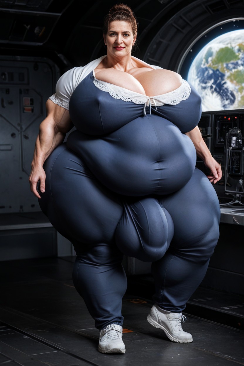 Fully Clothed, Extremely Large Ass, Candles Lit AI Porn