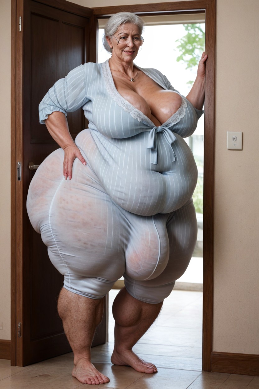 Futanari, Hairy Bushy Thighs Like A Sasquatch, Impossibly Huge Ass AI Porn