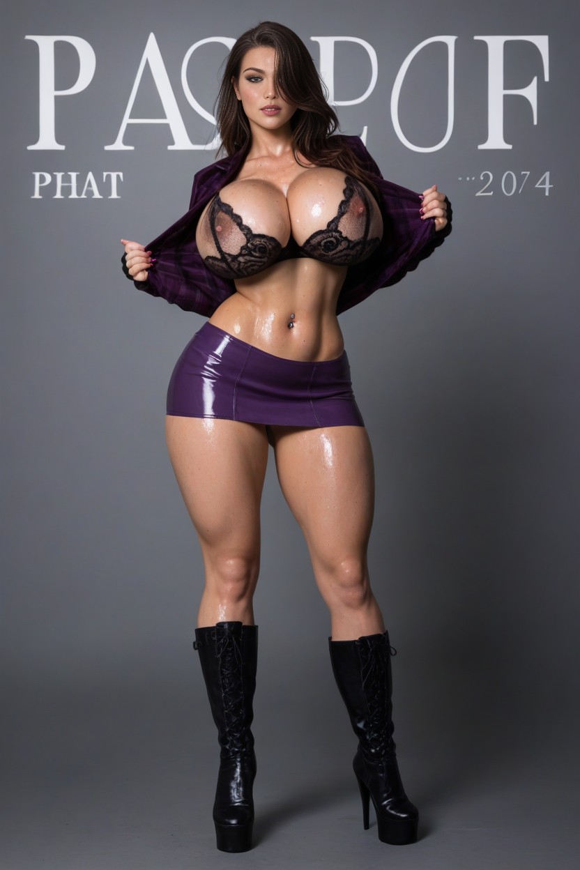 Perfect Ass Shape, Perfect Body, Beautiful Shiny Long Hair AI Porn