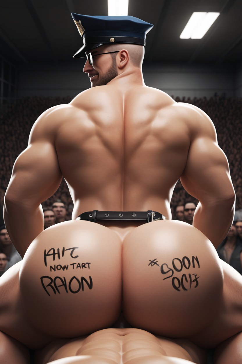 Muscular, Duty Belt, 18+ AI Gay Porn