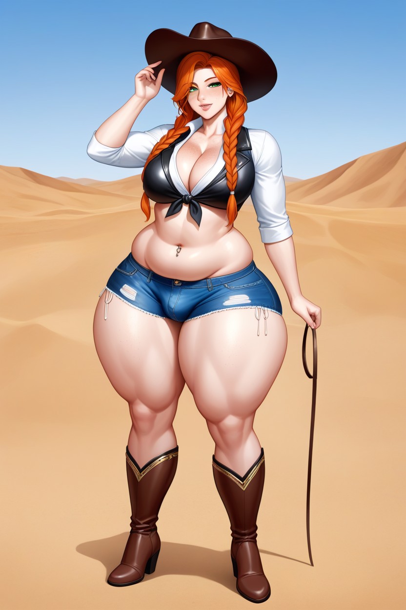 Thick Thighs, Femboy , Cowboy Boots AI Gay Porn
