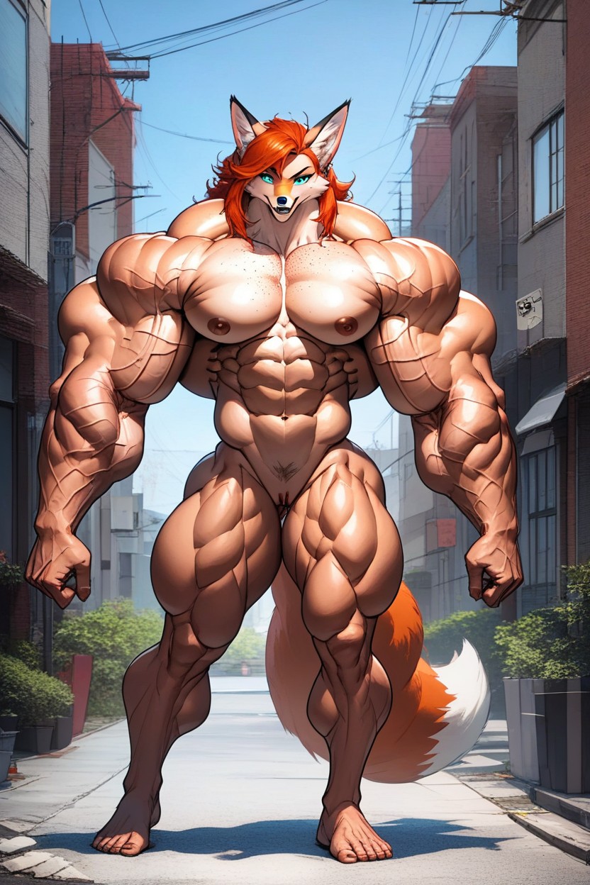 Tall, Green Eyes, Small Breasts Furry AI Porn
