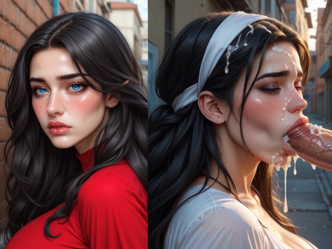 Model, Round Cheeks, Multiple Views AI Porn