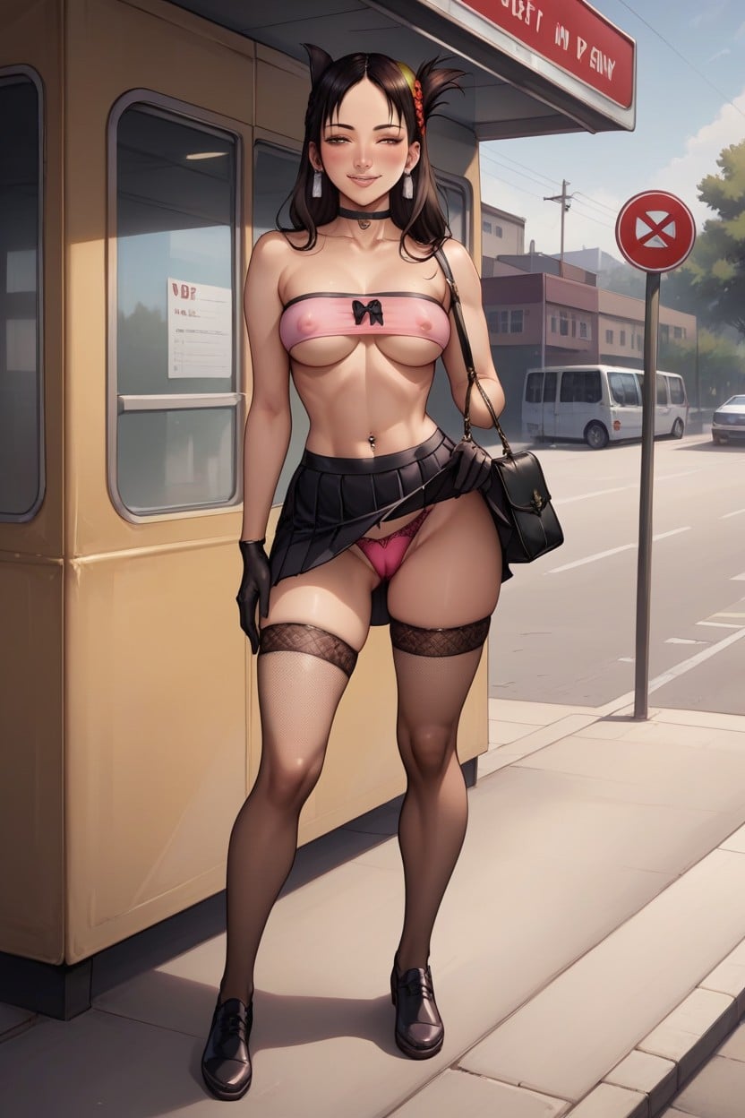 Lips, Piercing, Mini Skirt Hentai AI Porn