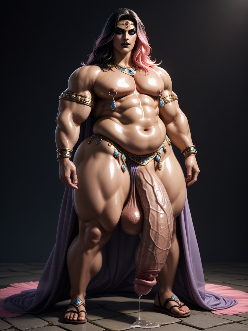 Femboy , Shiny Skin, Long Hair AI Gay Porn