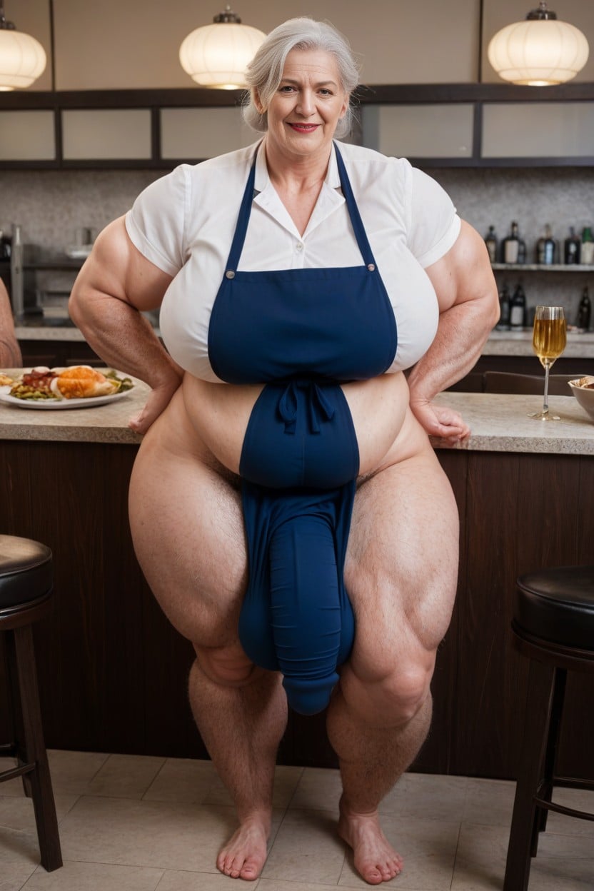 Large Ass, Lunch Lady, Baggy Sweat Pants AI Porn