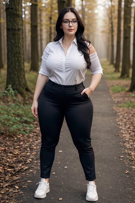 Dark Forest, Librarian Woman, Librarian Glasses AI Porn