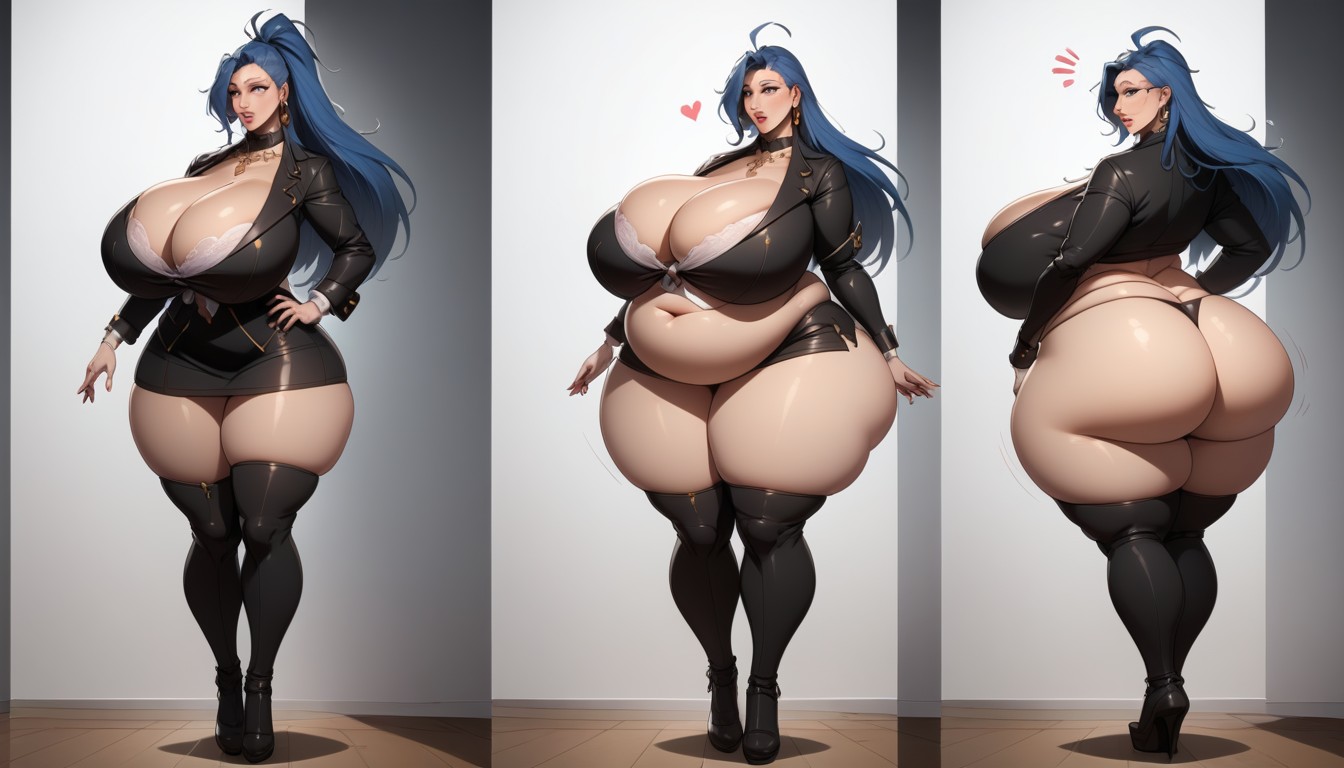 Standing, 18+, Breast Expansion BBW AI Porn