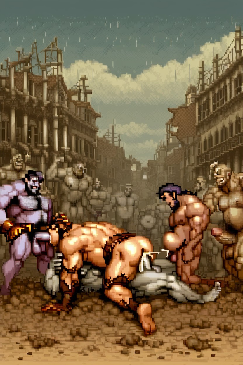 Lots Of Cum, Lots Of Zombies Around, Belly Bulge AI Gay Porn