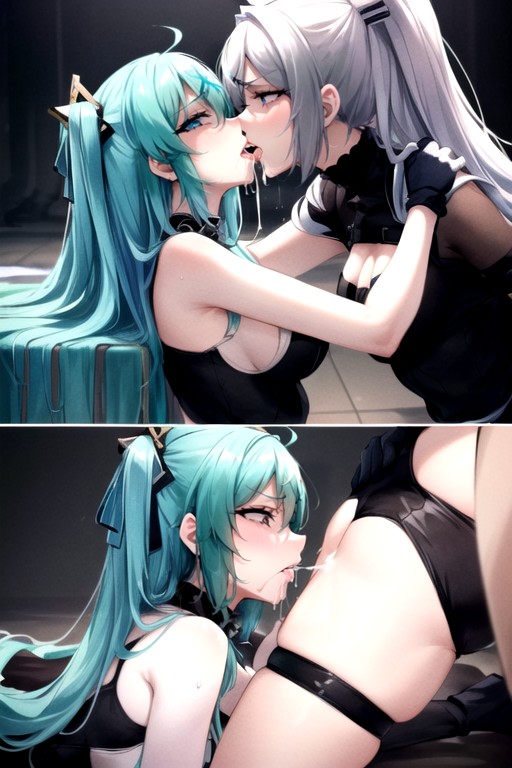 Held Down, Sharing Spit, Swallowing Spit AI Porn
