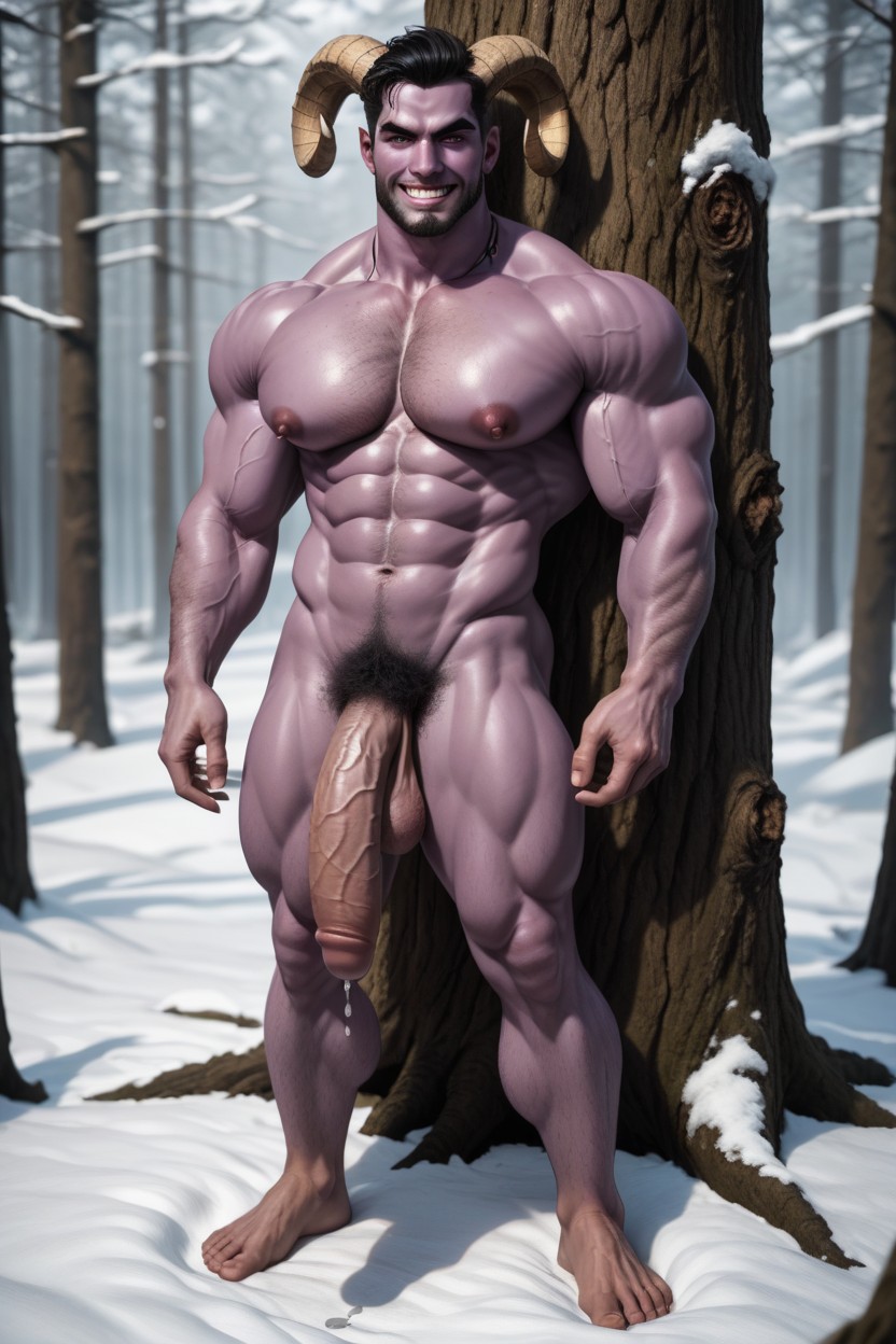 Gigantic, Chin Strap, Trimmed Waist AI Gay Porn