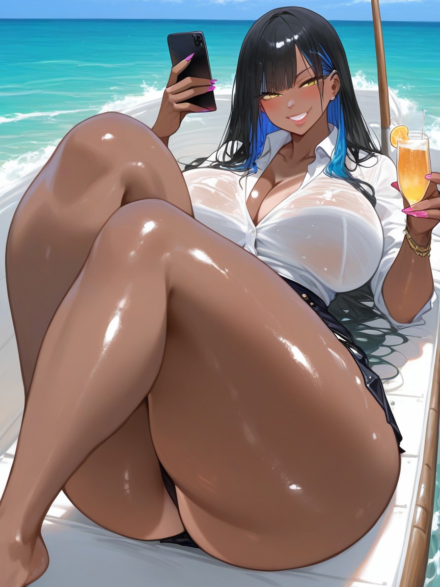 Character Oc Nox, Extremely Large Ass, Shiny Skin Hentai AI Porn