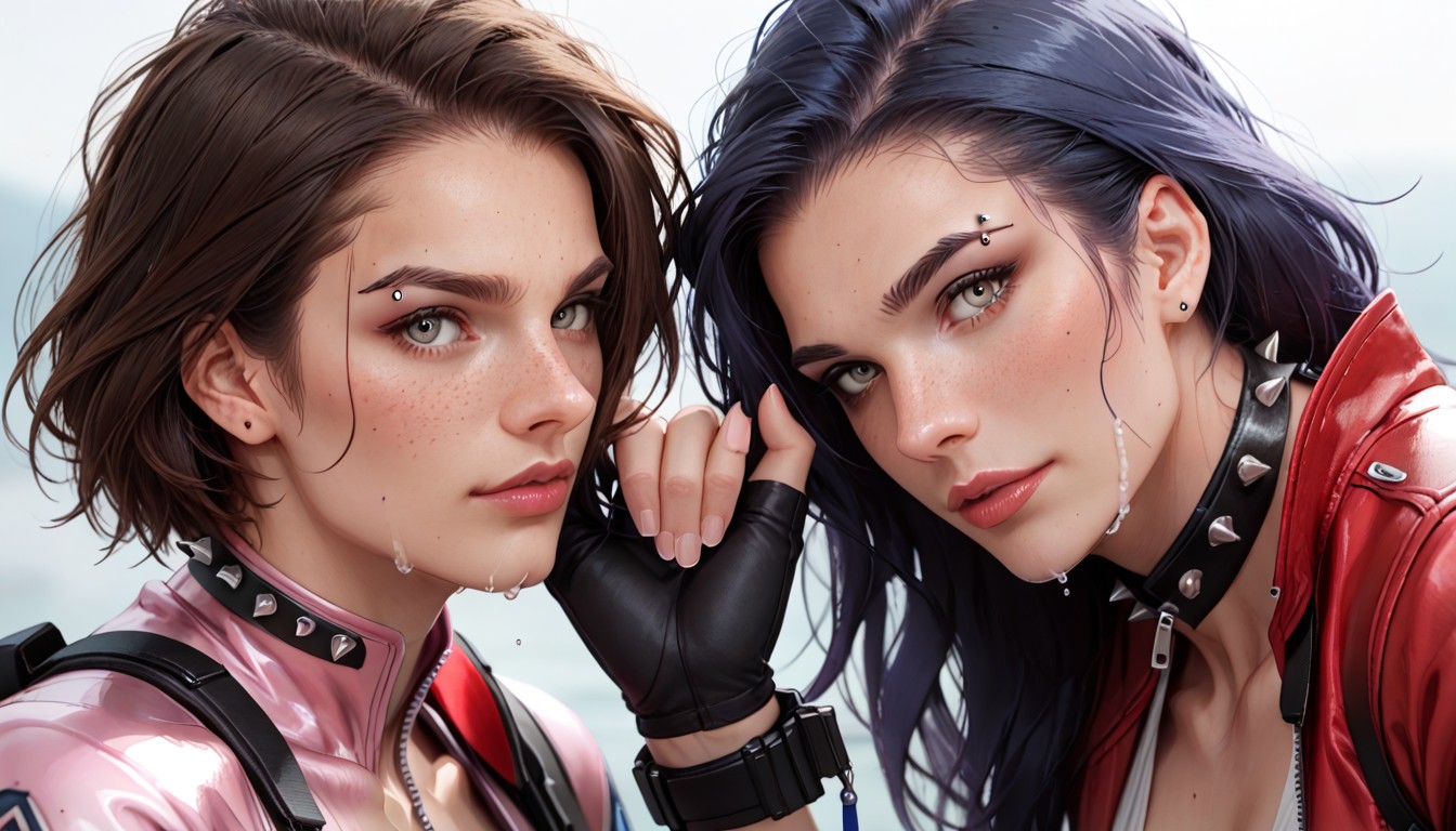 Black Latex Gloves, Laying, Widowmaker And Jill Valentine AI Porn