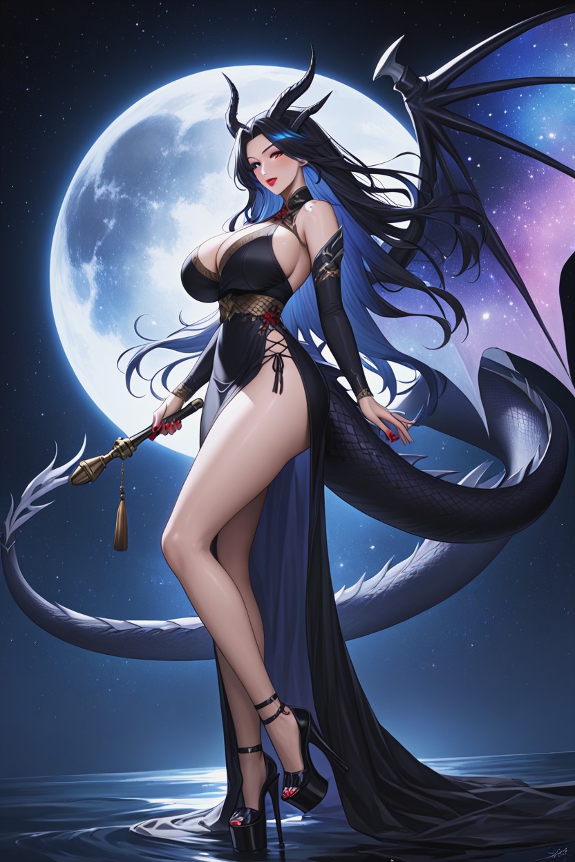 Blue Eyeshadow, Long Eyelashes, Massive Ass Hentai AI Porn