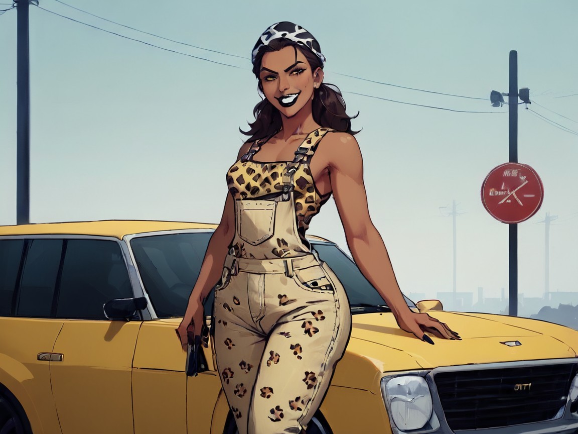 Modern Setting, Sharp Wing Tip Eyeliner, Nsfw Latina AI Porn