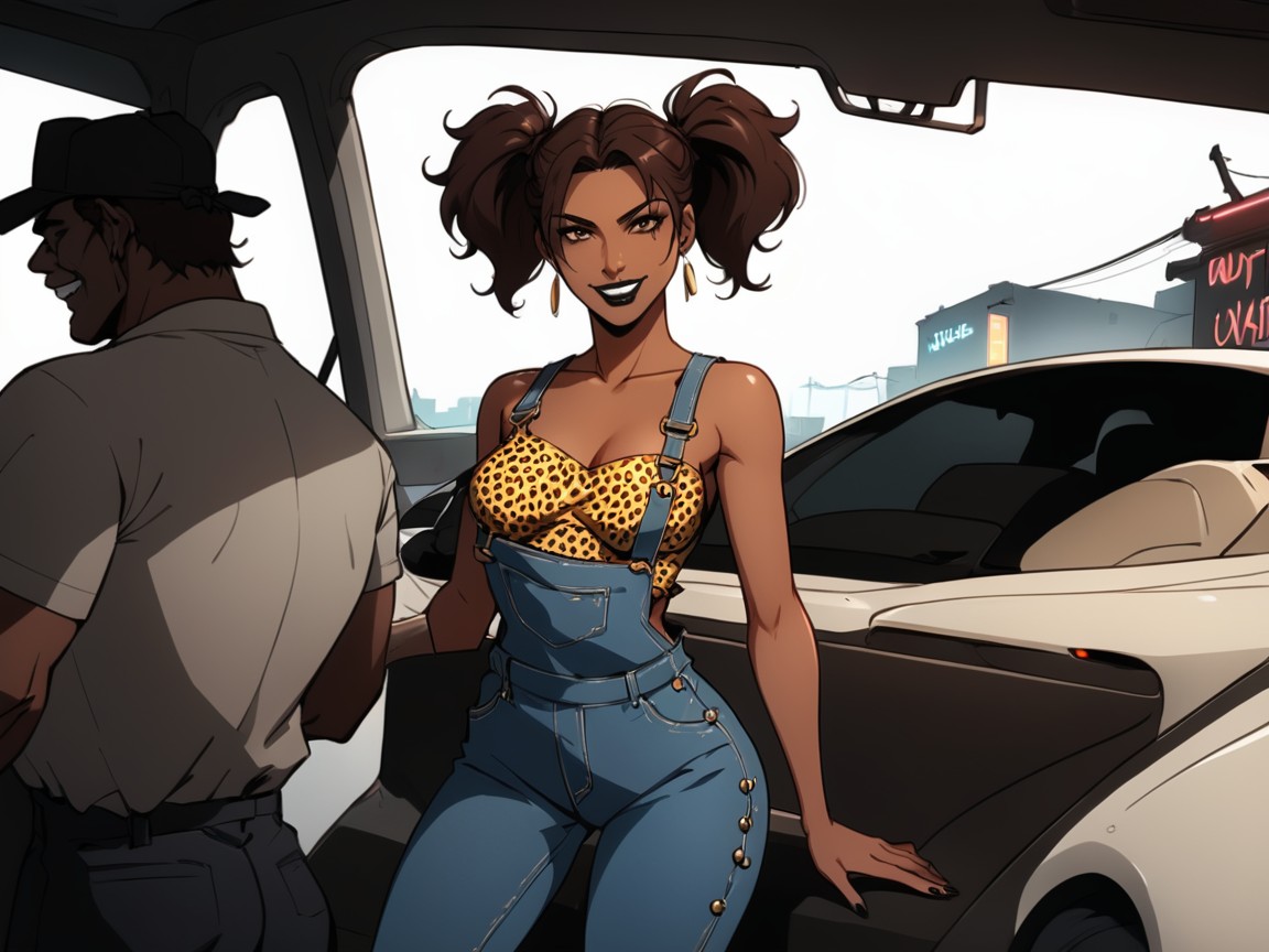 Dark Skin Brown, Low Chest Depth, One Woman Hentai AI Porn