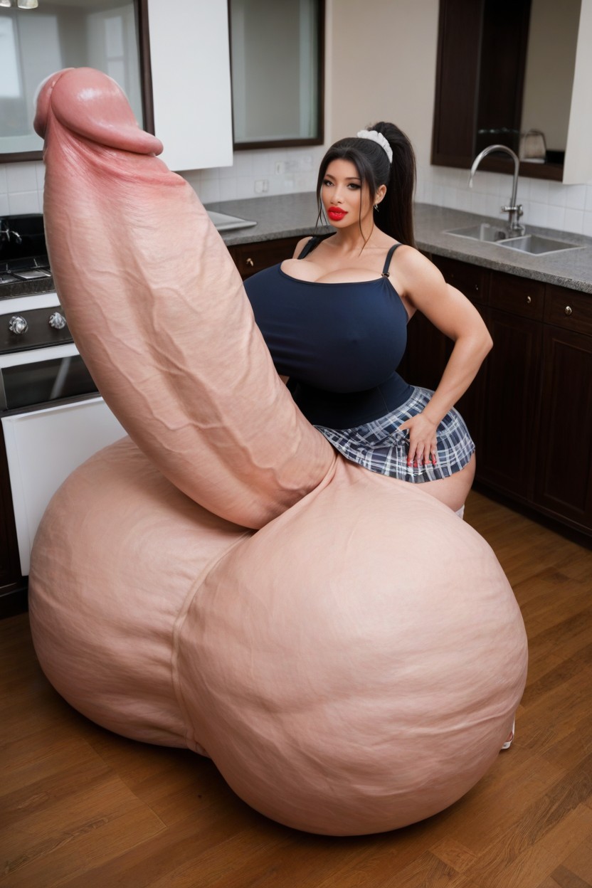 Giant Bulging Penis, Most Exaggerated Biggest Penis, 18+ Shemale AI Porn