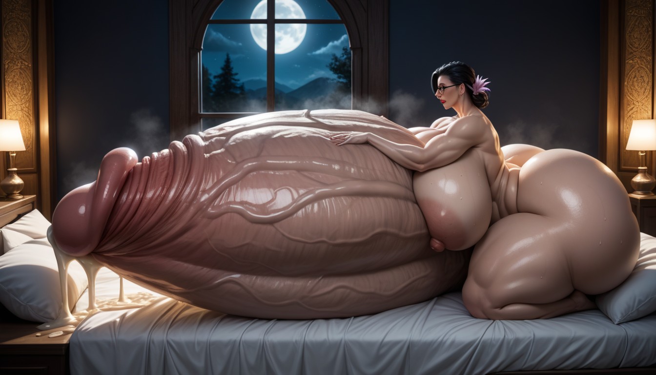 Super Hyper Gigantic Massive Huge Ass, Bust Shot, Breast Expansion Shemale AI Porn