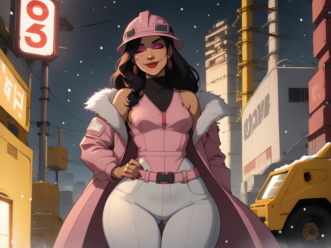 Red Lipstick, Clear Goggles, Smug Porno IA latina