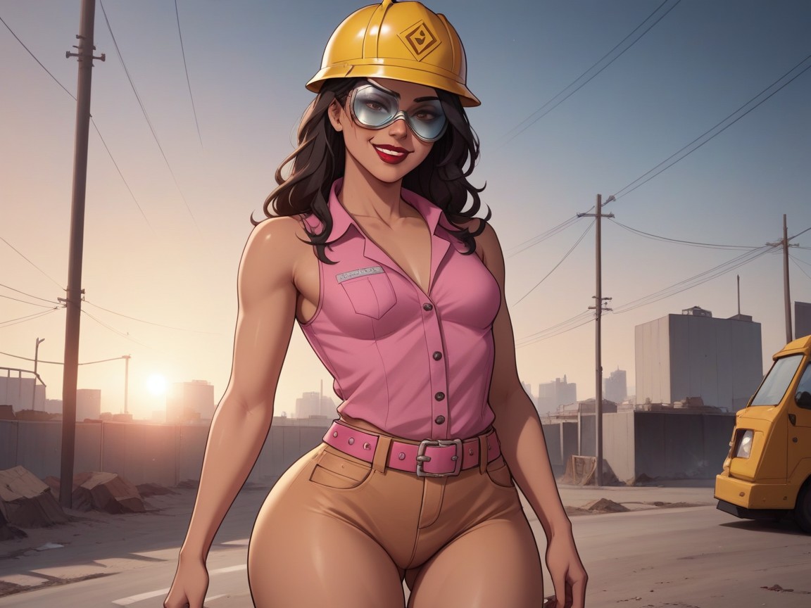 Thick Thighs, Black Hair, Straight Hentai AI Porn