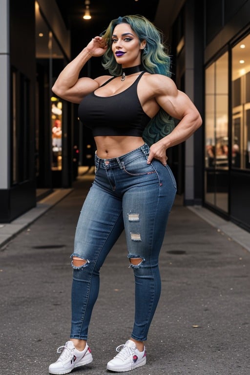 Amazon Goddess, Massive Ghetto Booty, Black Choker AI Porn