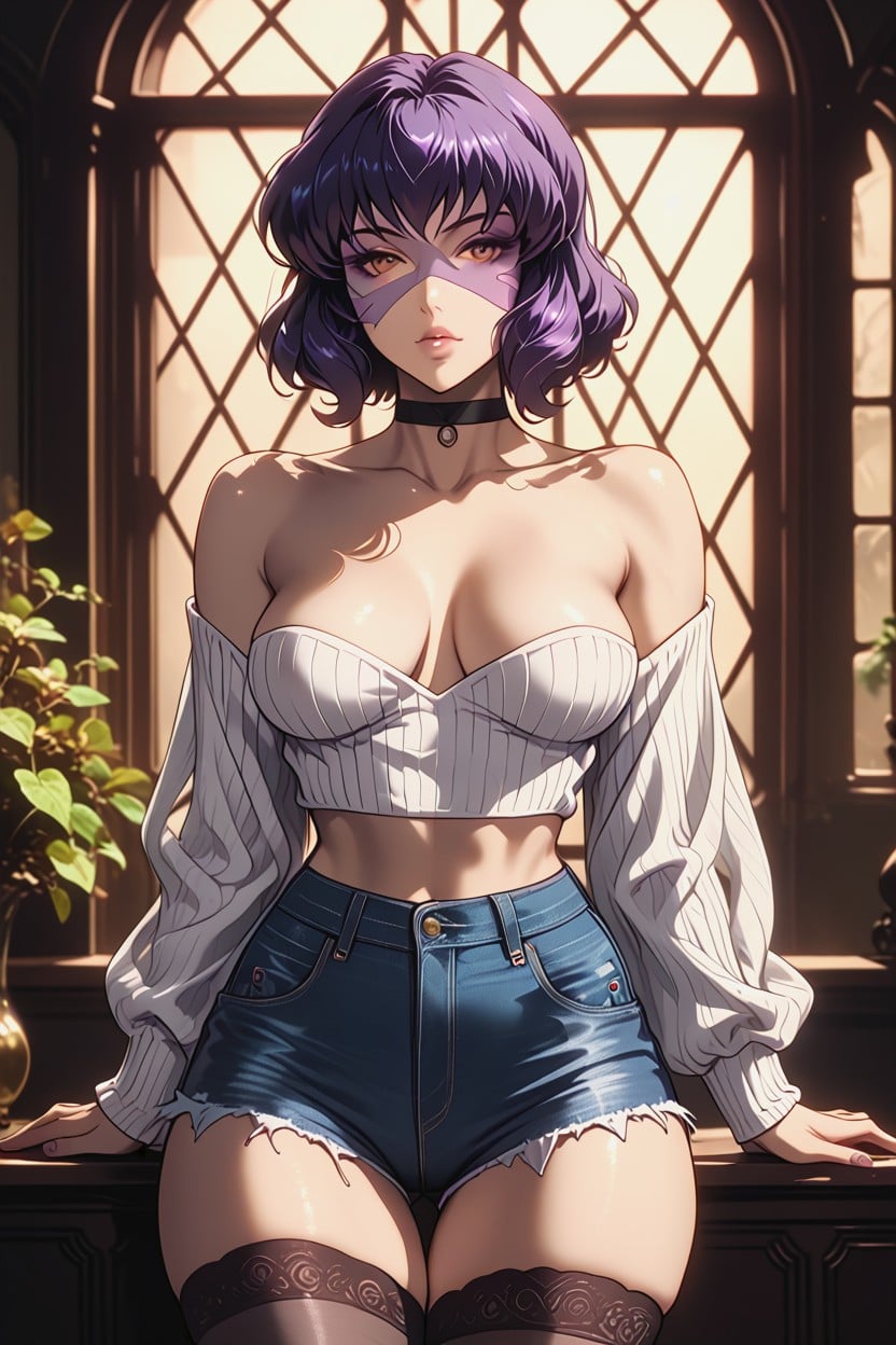 Hourglass Body, Visible Thong, Pretty Face Hentai AI Porn