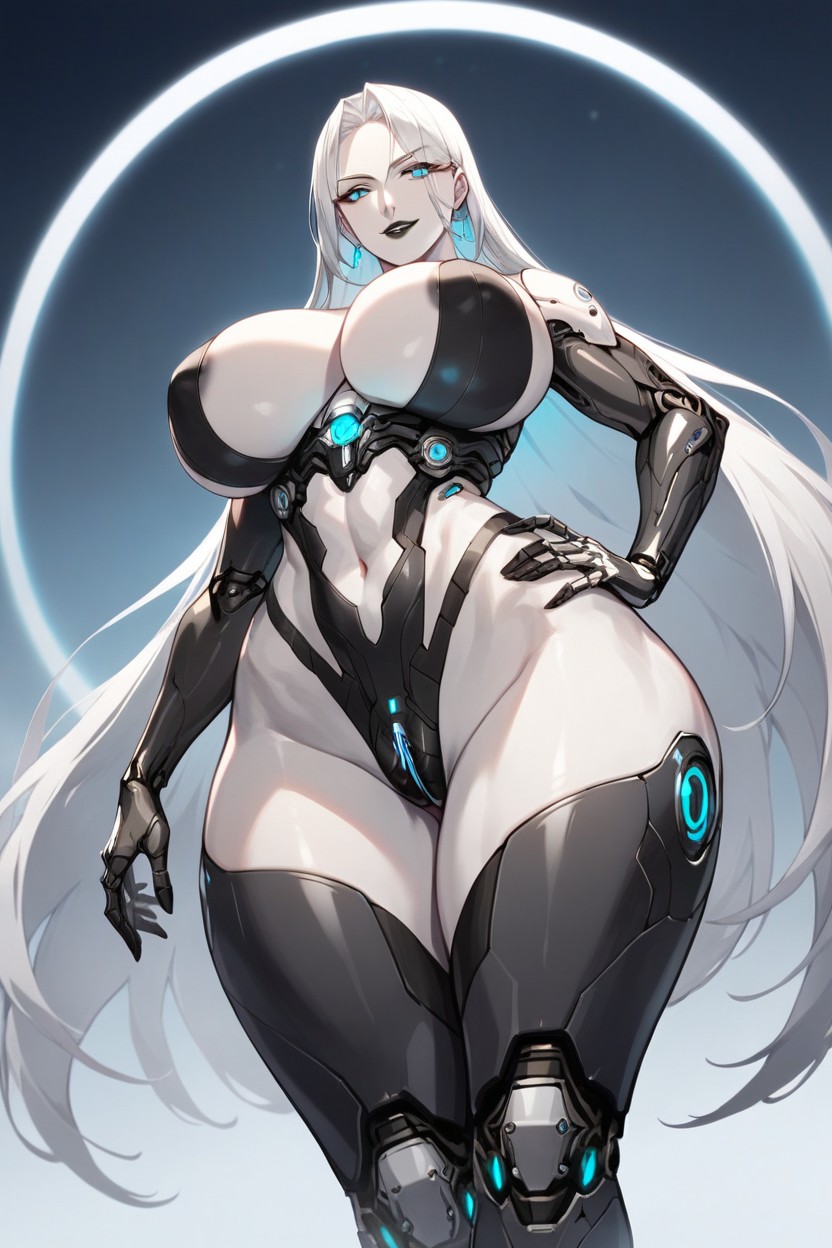 Hourglass Figure, Long Length, Robotic Legs Hentai AI Porn