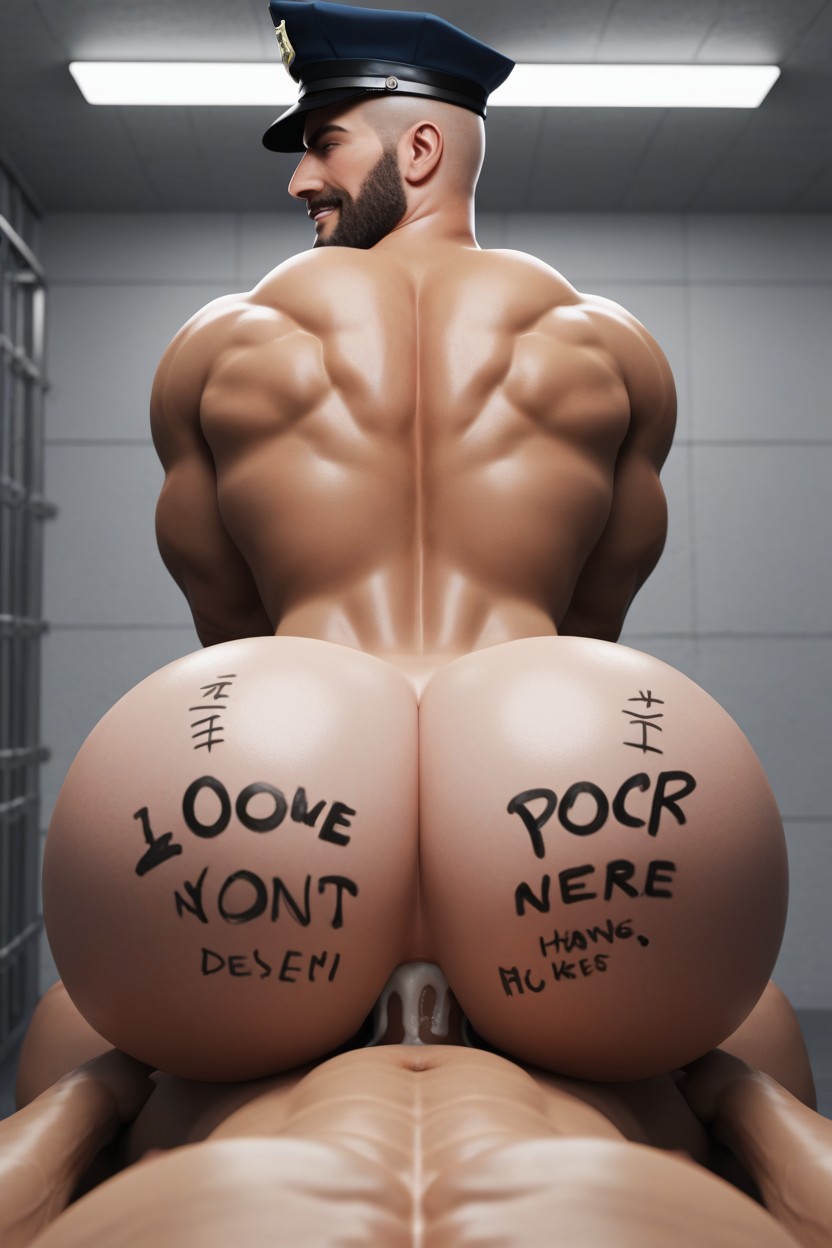 Dominant Bottom, Power Bottom, Masculine Bottom AI Gay Porn