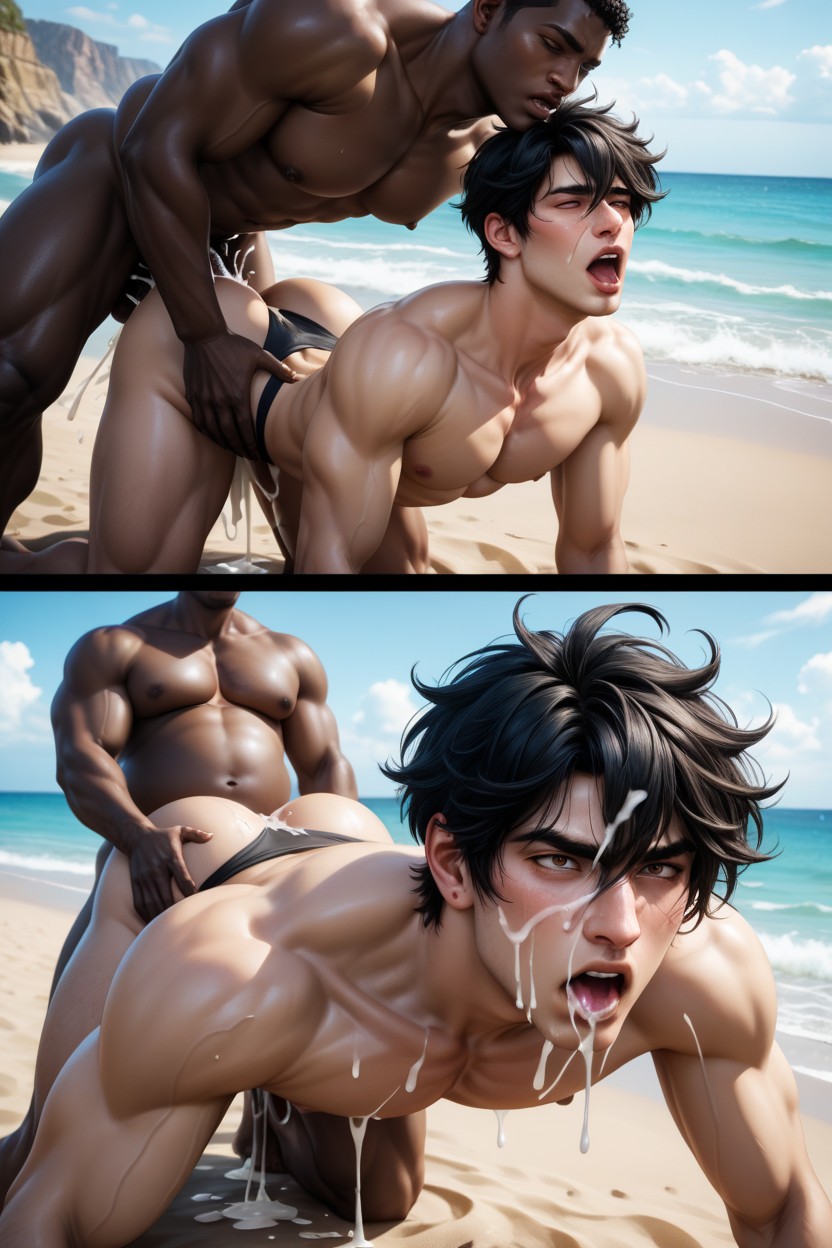 Cumshot, Standing Sex, Extremely Rough Sex AI Gay Porn