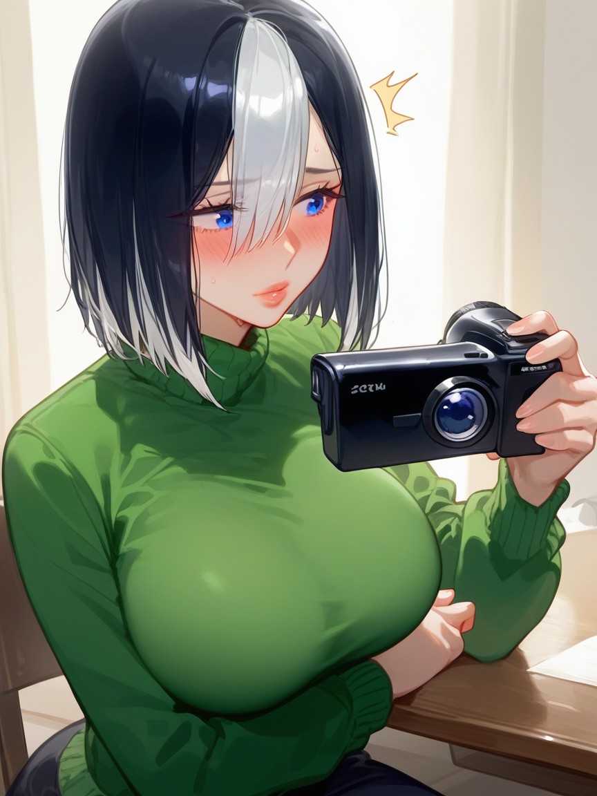 Blue Eyes, Medium Breast, Full Lips Hentai AI Porn
