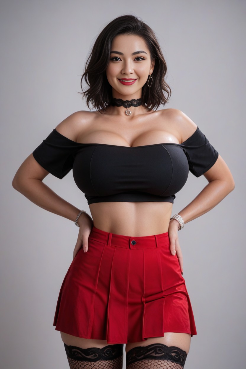 Wide Hips, Red Skirts, Massive Ass AI Porn