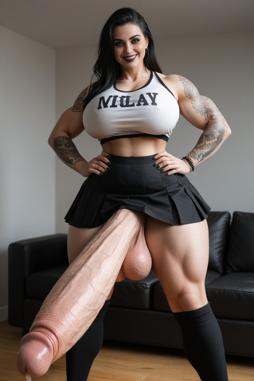 Hyper Wide Hips, Exaggerated, Extremely Large Ass Shemale AI Porn