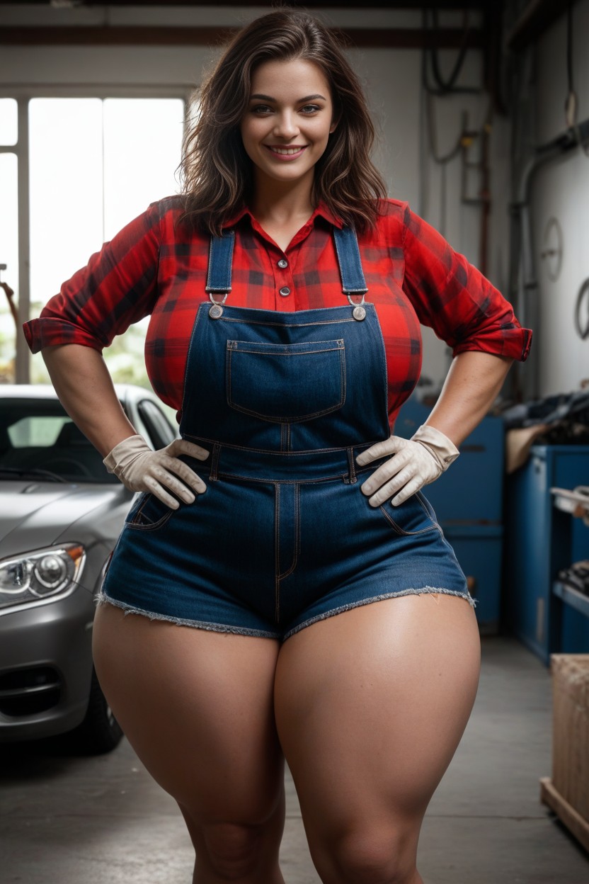 Pear Shaped Figure, Garage, Ultra High Resolution AI Porn