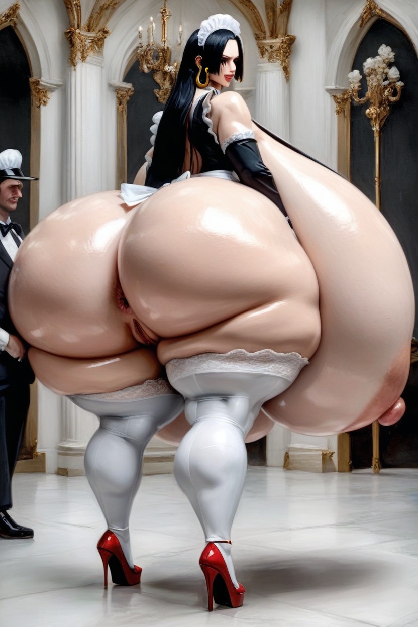 Full Body, Massive Ass, Oiled Breasts AI Porn