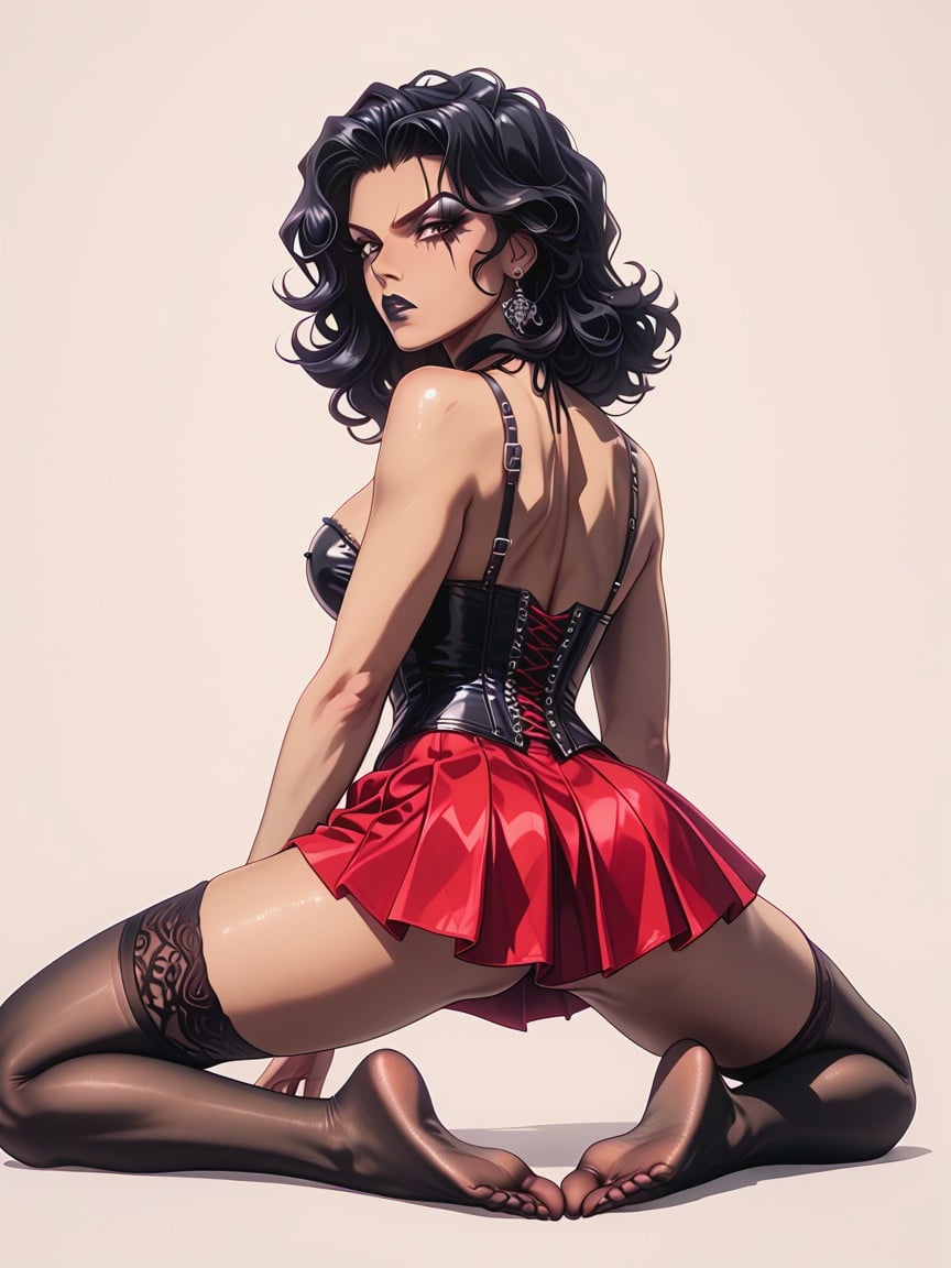 Disgusted, Goth, Spreading Legs AI Porn