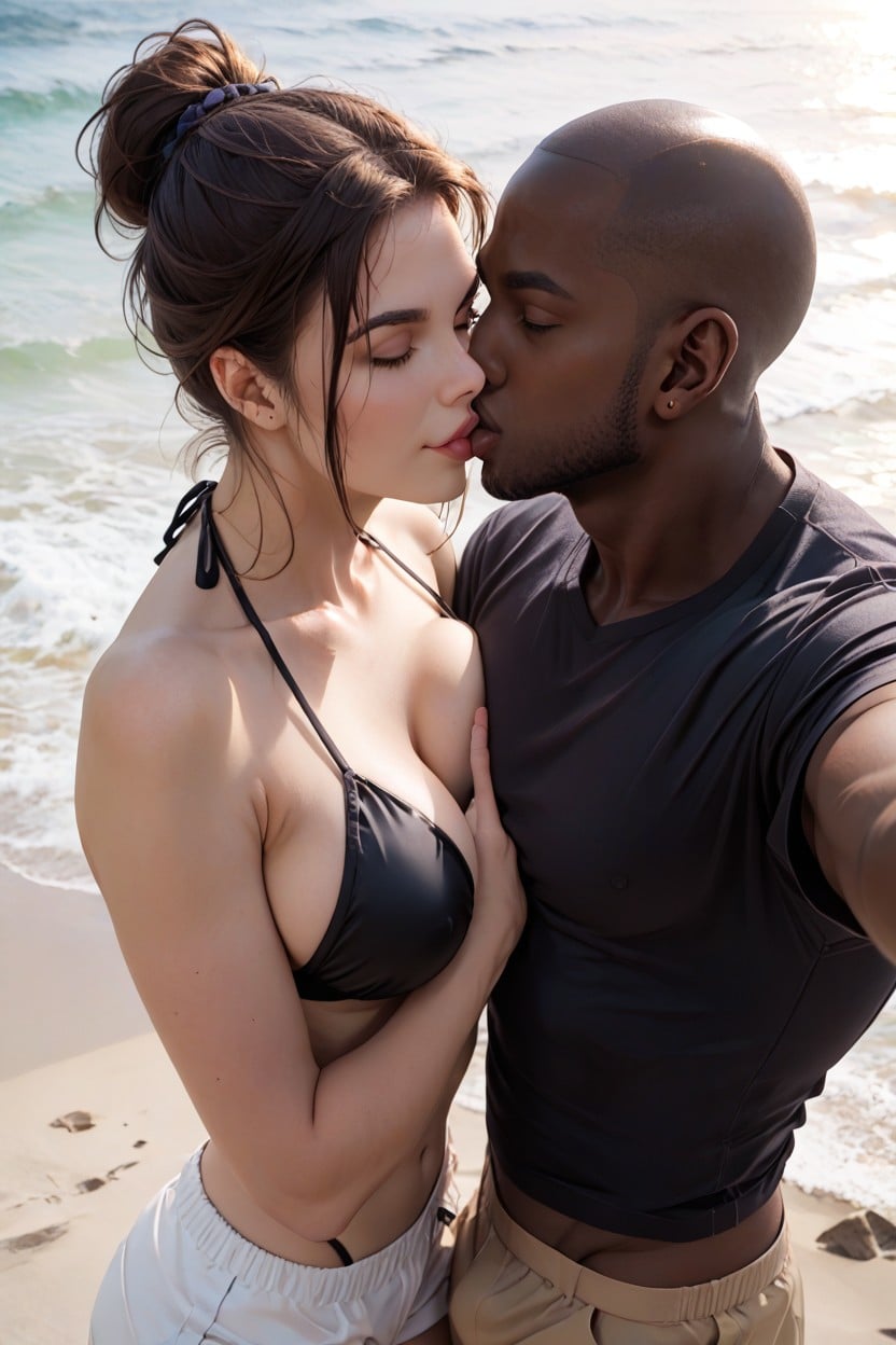 Beach, Front View, Making Out Hentai AI Porn